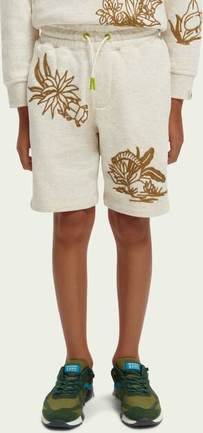 Scotch & Soda Sweatshort van biologisch katoen met borduursel