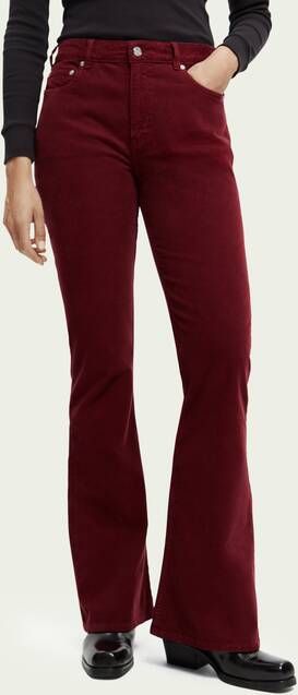 Scotch & Soda The Charm high waist flared fit broek van corduroy