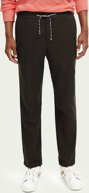 Scotch & Soda The Drift tapered fit cropped pantalon in wolblend