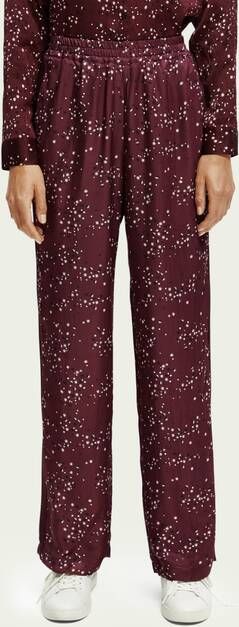 Scotch & Soda The Gia mid rise elastische broek met wijde pijpen