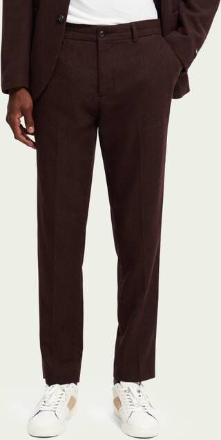 Scotch & Soda The Stuart slim fit chino van een wolmix