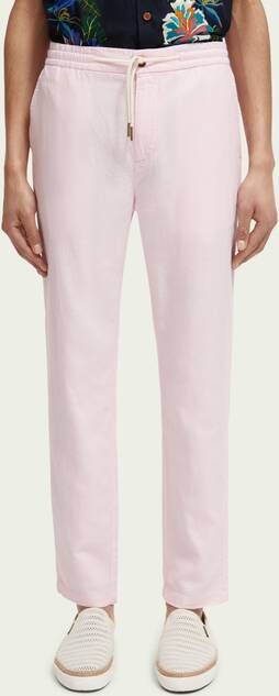 Scotch & Soda Warren joggingbroek van een linnenmix met rechte pijpen