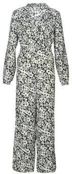 ONLY gebloemde jumpsuit wit/zwart