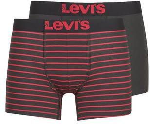 Levis Boxershorts Vintage Stripe Yd Boxer Brief 2P Rood