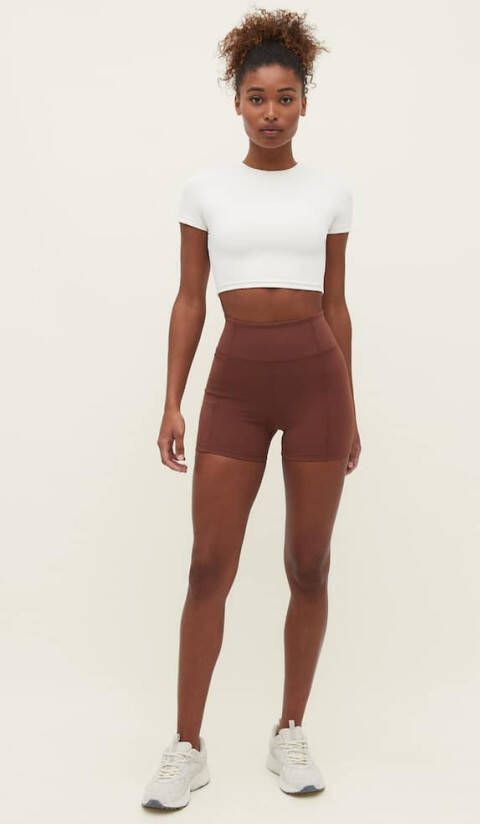 Stradivarius Sportieve Hotpants Bruin