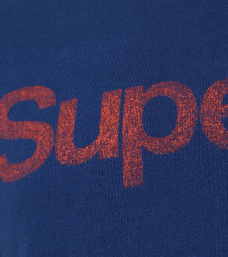 Superdry Classic T Skjorte Med Skriften , Blauw, Heren