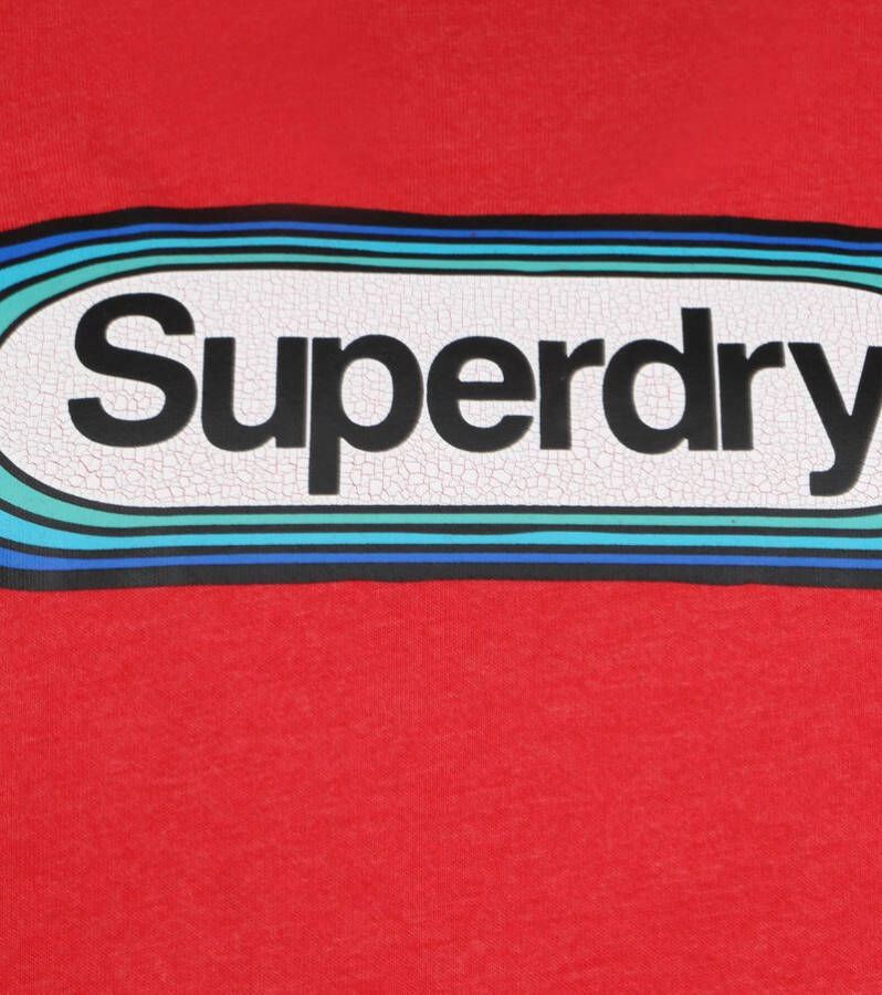Superdry Classic T Shirt Logo Rood