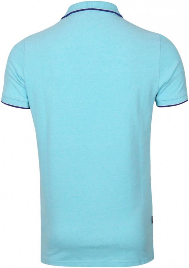 Superdry regular fit polo Poolside met contrastbies spearmint grit