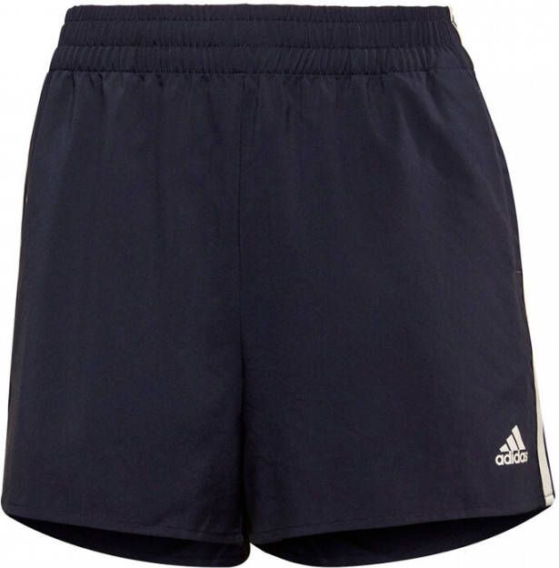 Adidas High waist straight fit trainingsshorts met trekkoord en logo