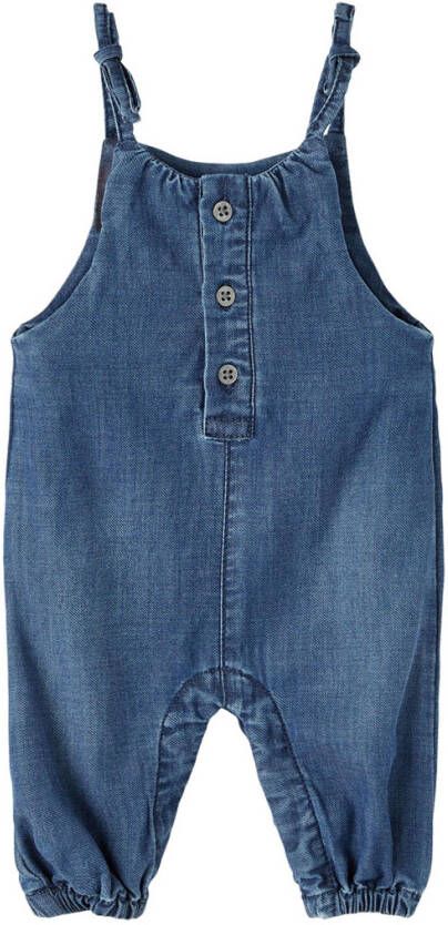 name it Babykleding Nbffry Denim Strap Suit Blauw