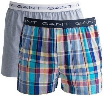 Gant 2 stuks Cotton With Fly Boxer Shorts