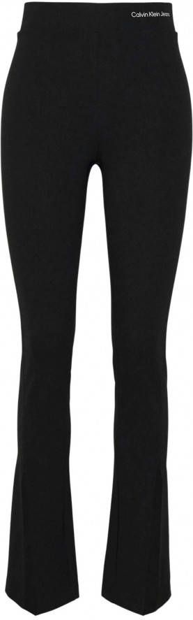Calvin Klein Zwarte Pantalon Split Hem Slim Milano Pants
