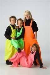 Confetti Tuinbroek fluor geel op = op