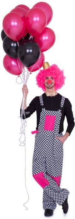 Feestbazaar Tuinbroek Geblokt zwart/wit Unisex