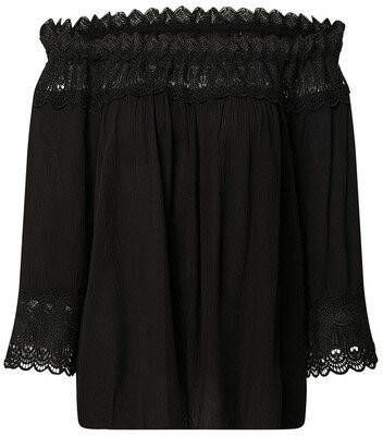 Cream Lange mouwen Blouses Zwart Dames