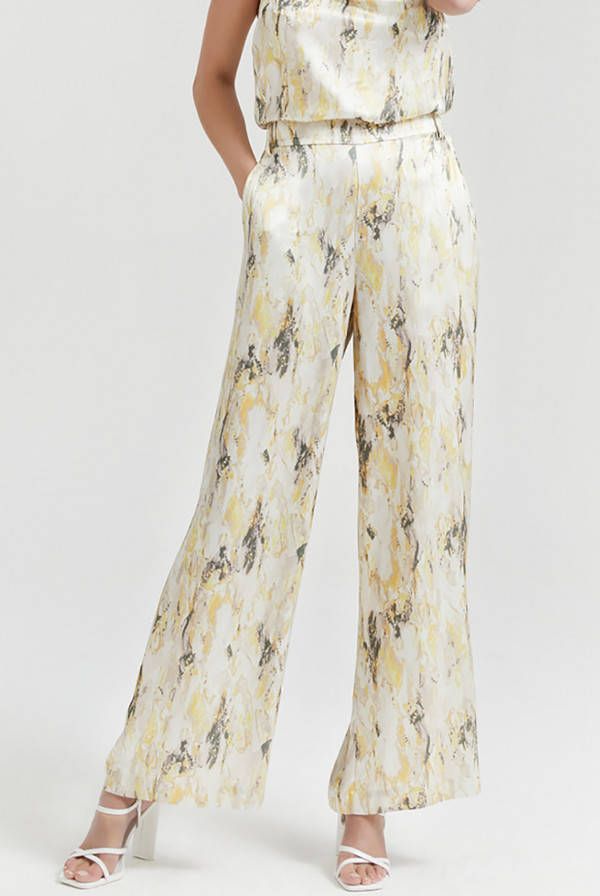 Freebird Wijde Broeken Beige Dames