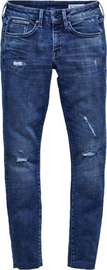 G-Star G Star 3301 mid skinny ankle mid blue used en destroyed