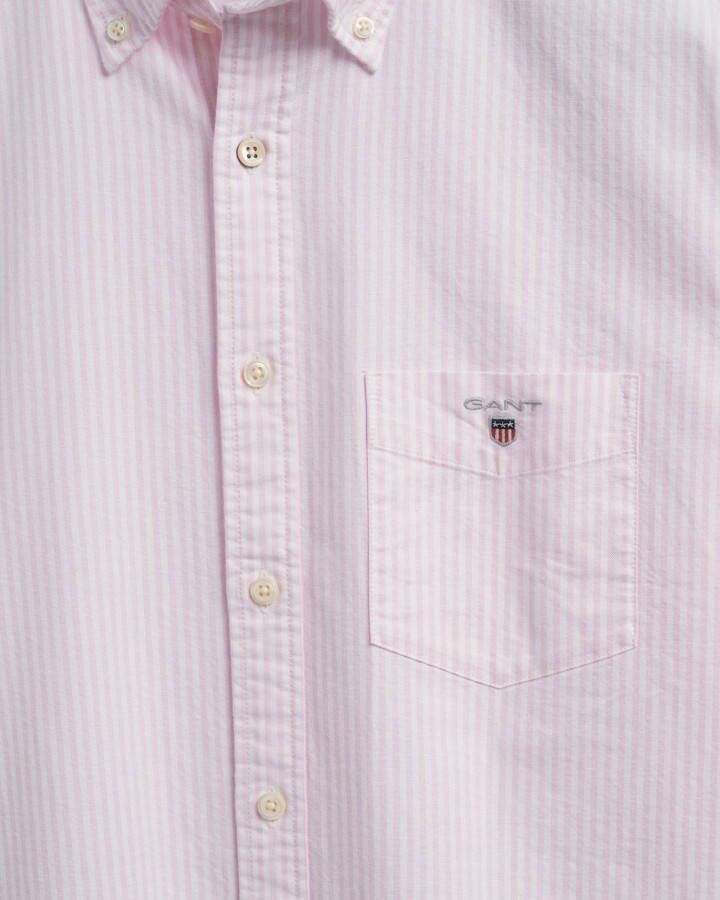 GANT gestreept regular fit overhemd light pink