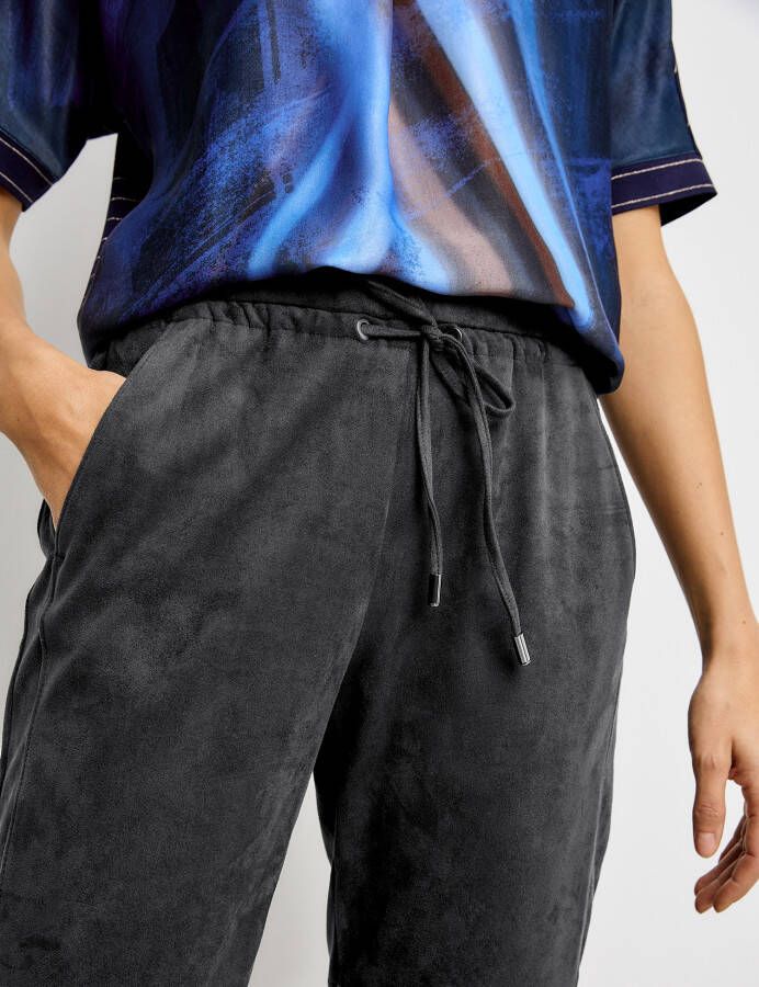 Gerry Weber High waist tapered fit cropped broek van imitatiesu&#xE8, de