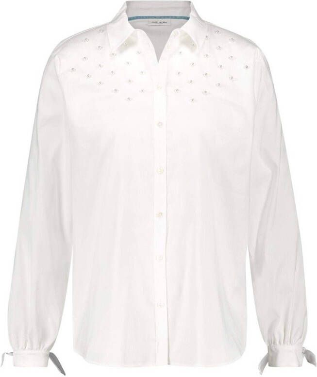 Gerry Weber Mid rise skinny fit pantalon met ingeweven dessin