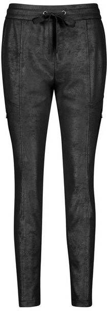Gerry Weber High waist tapered fit trackpants met coating