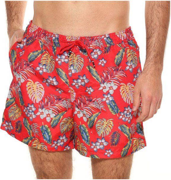 JACK & JONES zwemshort met bloemen print rood