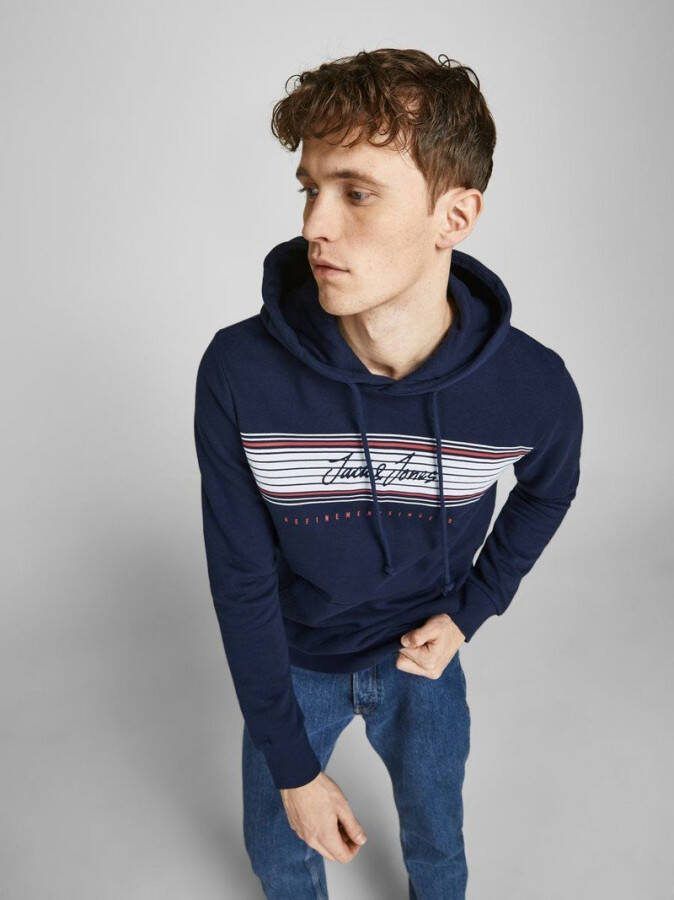 jack & jones Originals Jjleo Sweat Hood , Blauw, Heren