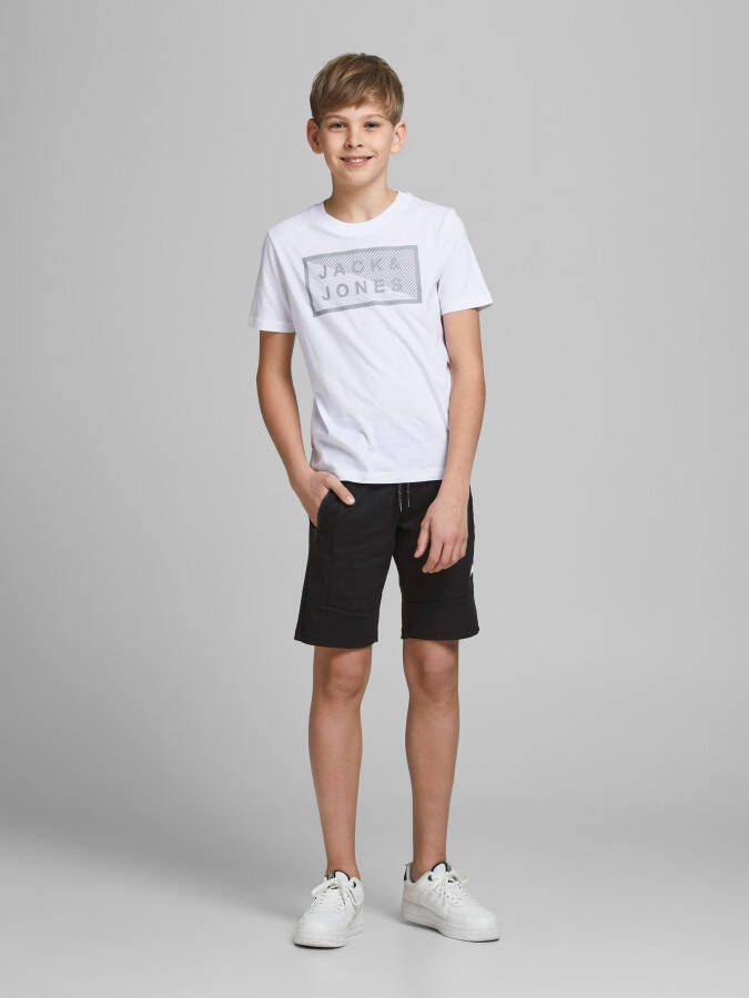 jack & jones ! Jongens Bermuda Maat 128 Zwart Katoen/polyester