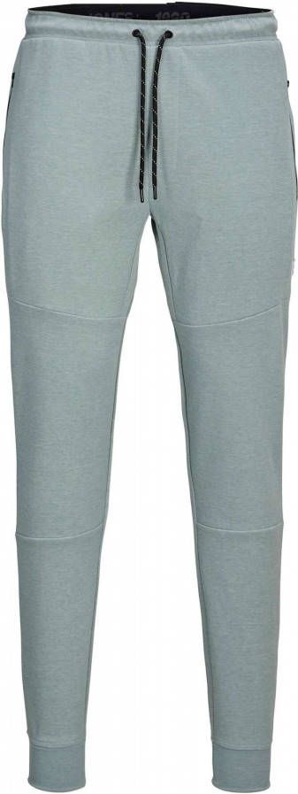 JACK & JONES PANTS STUDIO gemêleerde slim fit joggingbroek JJIWILL JJAIR slate gray