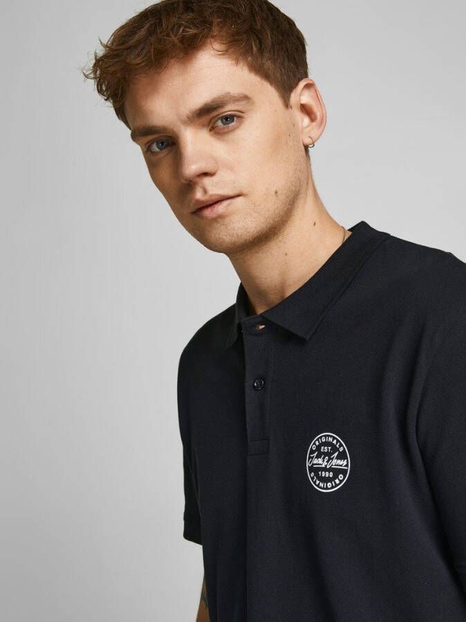 JACK & JONES ESSENTIALS slim fit polo JJESHARK black