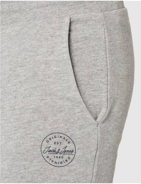JACK & JONES PANTS STUDIO regular fit sweatshort JPSTSHARK light grey melange
