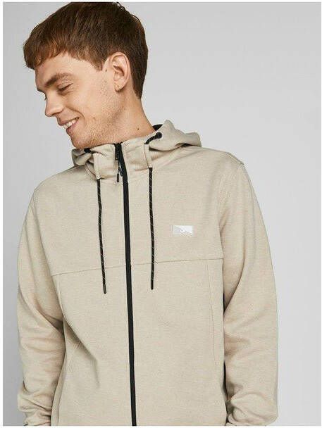 JACK & JONES CORE gemêleerd sweatvest JCOAIR oxford tan