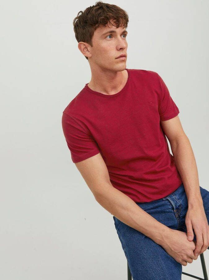 jack & jones T shirt regular fit opgerolde rand