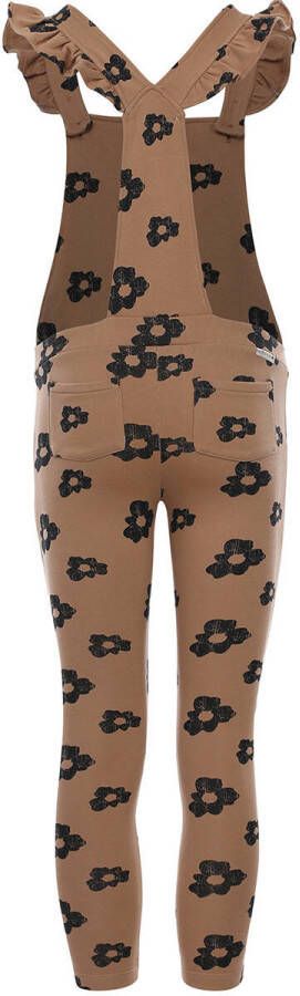 Looxs Revolution Salopette in sweat bloem dessin voor meisjes in de kleur