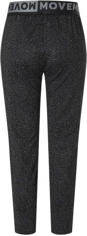 MAC Easy high waist tapered fit cropped pantalon met visgraatdessin