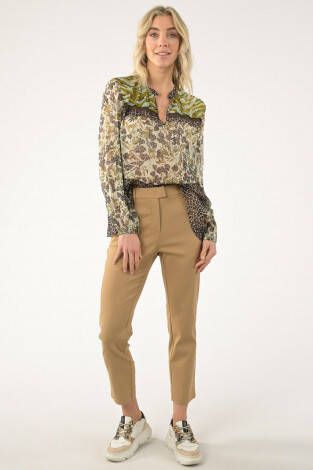 Marc Cain Slim fit Trousers , Beige, Dames