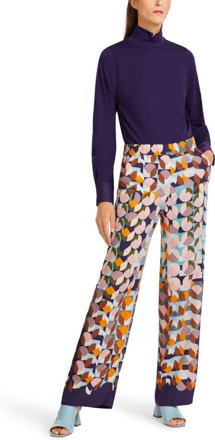 Marc Cain Broek zonder sluiting wijde pijpen multicolour