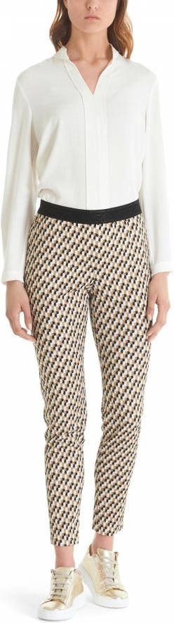 Marc Cain Grafische motifbroek , Beige, Dames