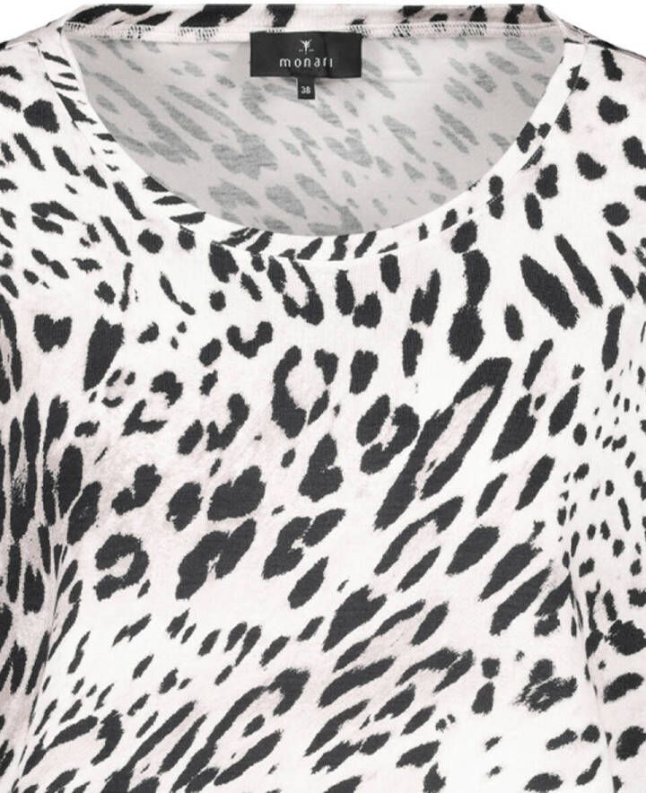 monari Shirt Leopart Print 407475/112 , Beige, Dames