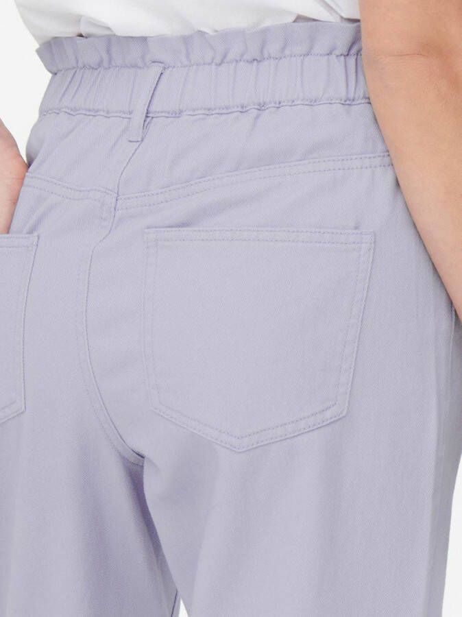 ONLY cropped high waist straight fit broek ONLOVA LIVA lila