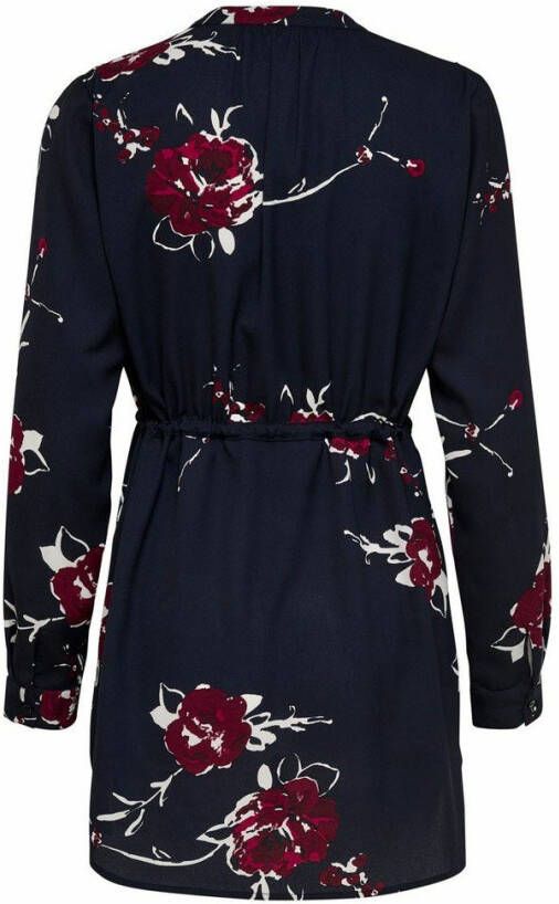 ONLY semi transparante tuniek ONLCORY met all over print en plooien groen/zwart