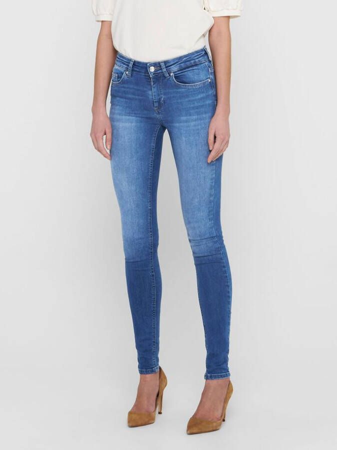 Only Onlblush Life Mid Skinny Bukse , Blauw, Dames