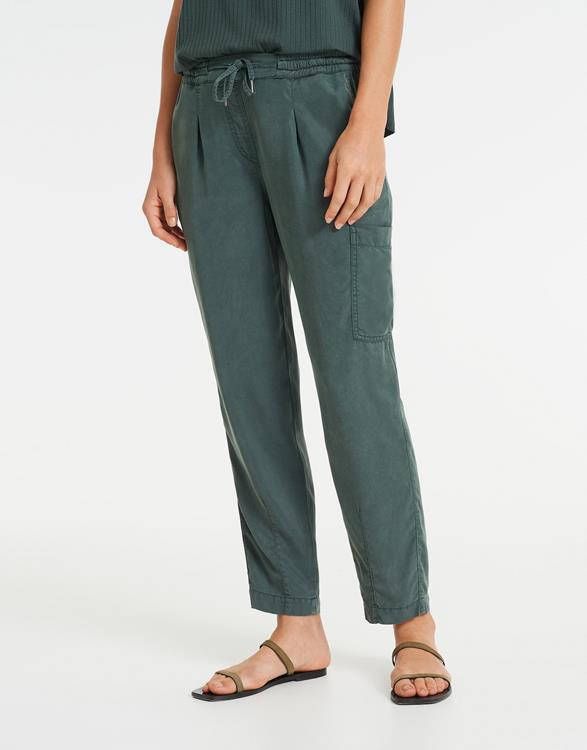 OPUS Cargobroek Madena met bindstrik en elastiek in boord