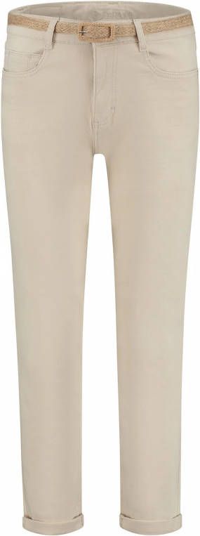 Para Mi cropped high waist boyfriend broek Bobby Color Denim beige