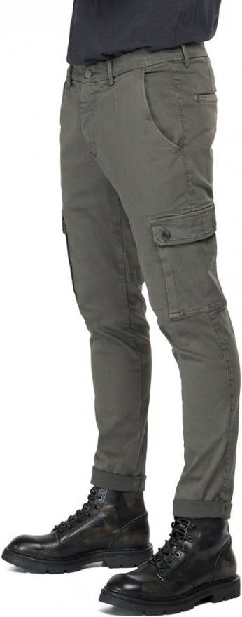 Replay Jaan slim fit cargobroek van denim met opgestikte zakken