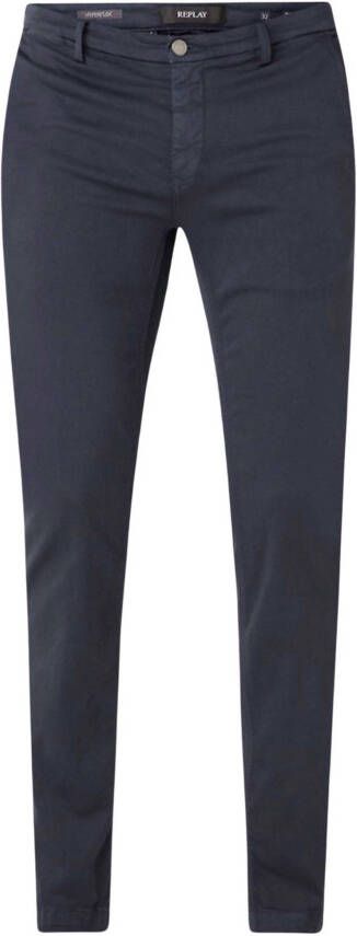 Replay Zeumar chino donkerblauw M9627L 8366197 010 , Blauw, Heren