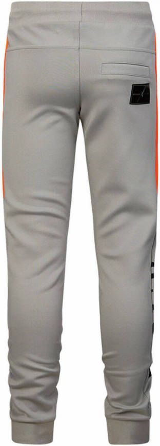 Retour Denim Retour X Touzani slim fit joggingbroek Ditch met logo grijs/oranje