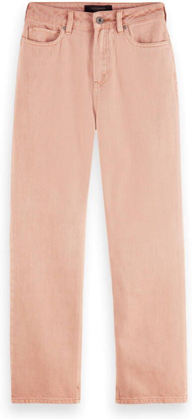 Scotch & Soda 162549 4489 high rise tailored straight leg pastel dyes pastel pink