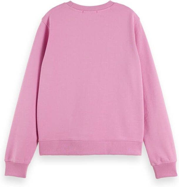 Scotch & Soda 171759 5693 scotch and soda cotton in conversion regular fit crewneck sweater orchid pink