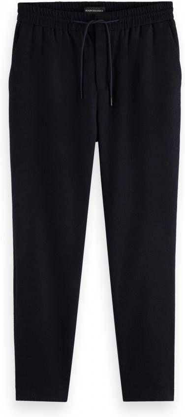 Scotch & Soda Fave tapered fit cropped pantalon in wolblend met trekkoord